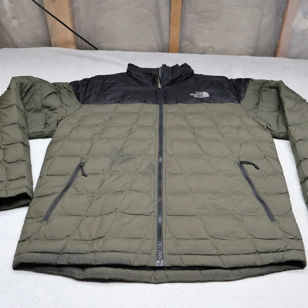 North Face Down‎ Jacket Mens Large Green Ravenwood 550 Fill Light Quilted Puffer